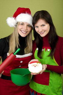 baking christmas cookies