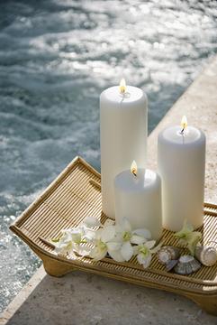 candles,seashells