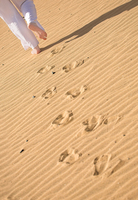 footprints in sand