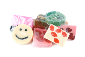 handmade colored soaps