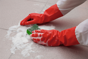 scrubbing grout