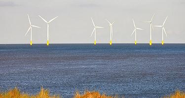 seven wind turbines