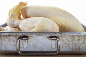 turkey in pan