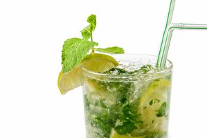 Herb garnished mojito