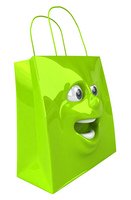 green shopping bag