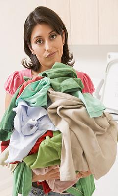 woman with laundry basket