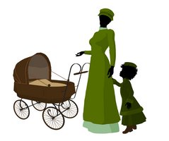 silhouette of mother silhouette of mother