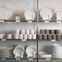 white dishes